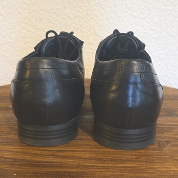 Bugatti 1802 |Mens Black Premium Leather Dress Shoes Oxfords MINT! 44 Sz.11 main image 9